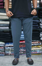 Men's Ottaman Track Pants | 07 Branded Slim Fit Joggers for Daily & Casual Wear - Grey-7 Man